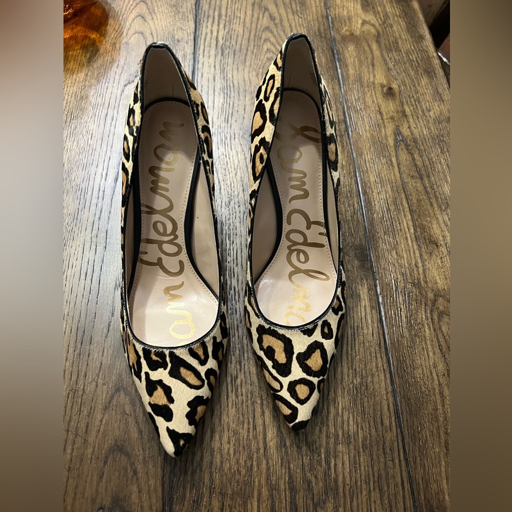 Sam Edelman Hazel Nude Leopard Pump. Size 12